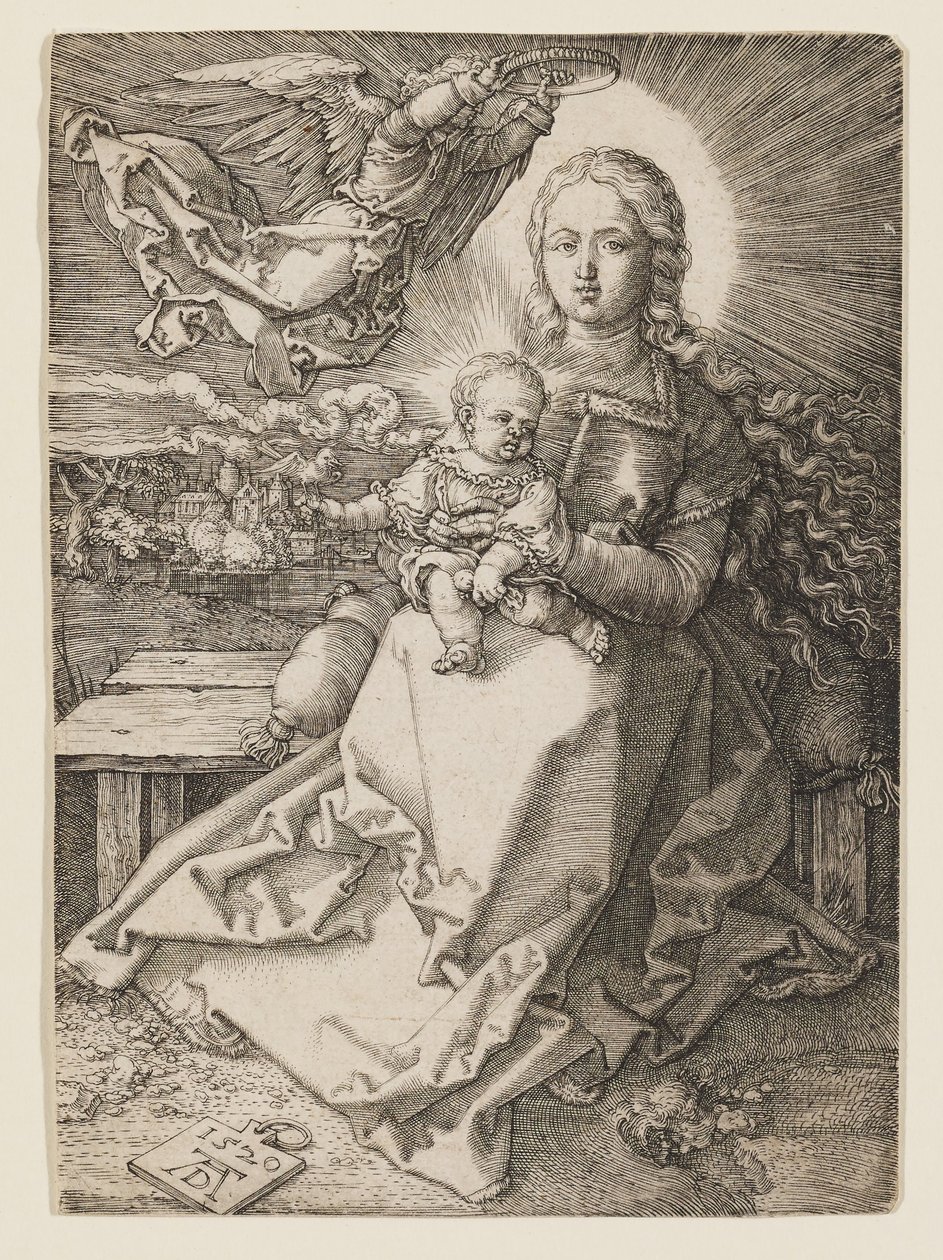 Yhden enkelin kruunaama Neitsyt tekijältä Albrecht Dürer