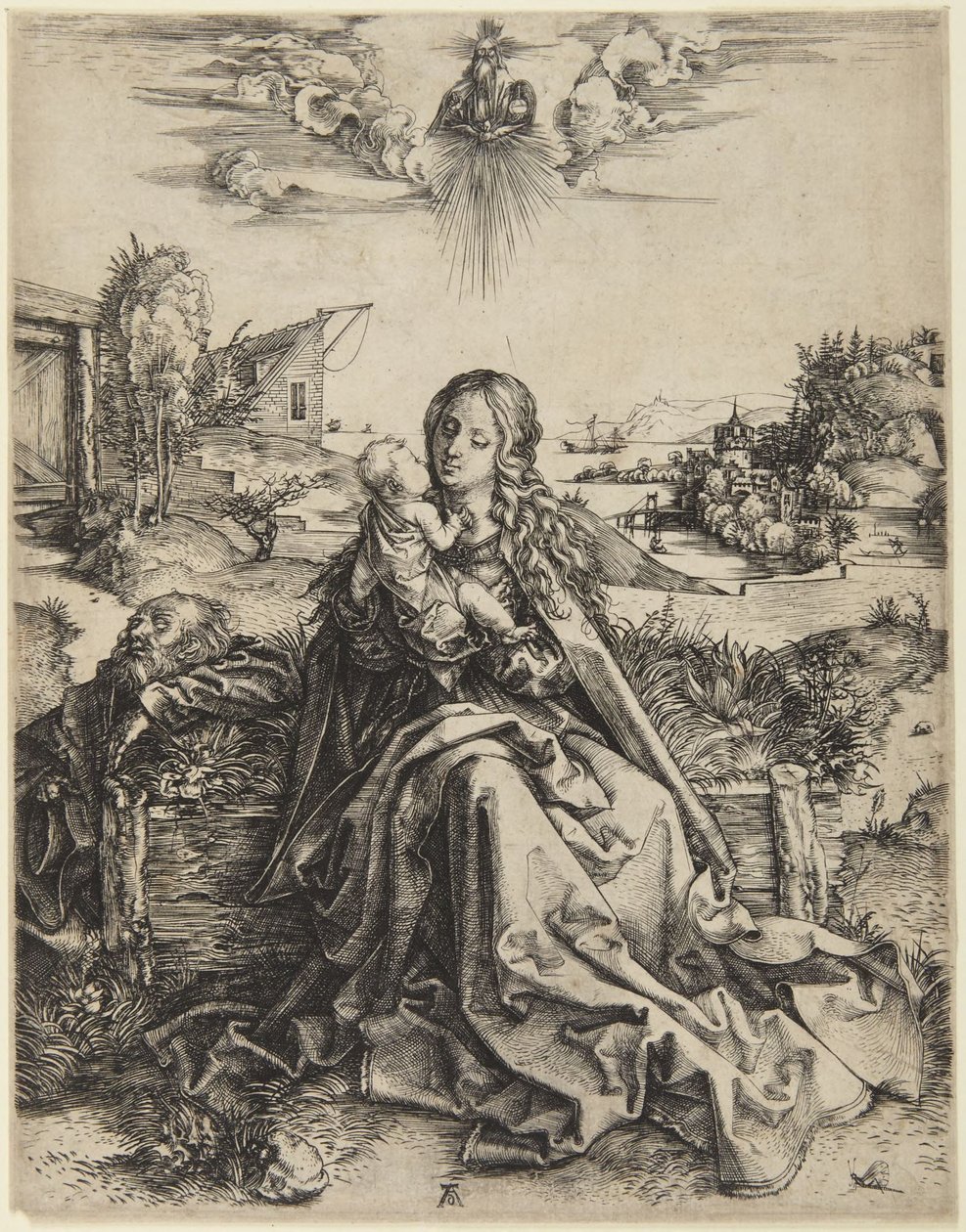 Neitsyt Maria, Jeesus-lapsi ja sudenkorento tekijältä Albrecht Dürer