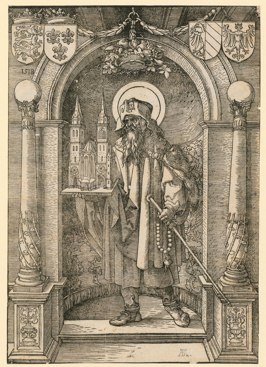 Johannes Stabiuksen vaakuna, jossa on laakeriseppele tekijältä Albrecht Dürer