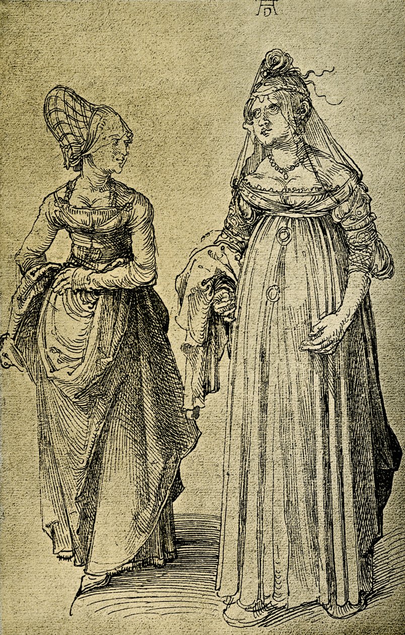 Nainen Nürnbergistä ja venetsialainen tekijältä Albrecht Dürer