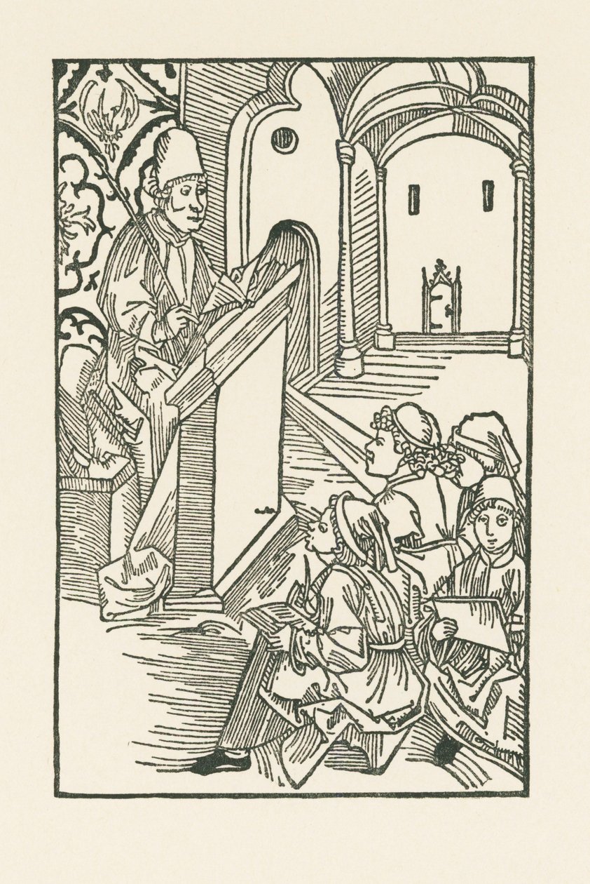 Opettaja ja neljä oppilasta tekijältä Albrecht Dürer or Duerer