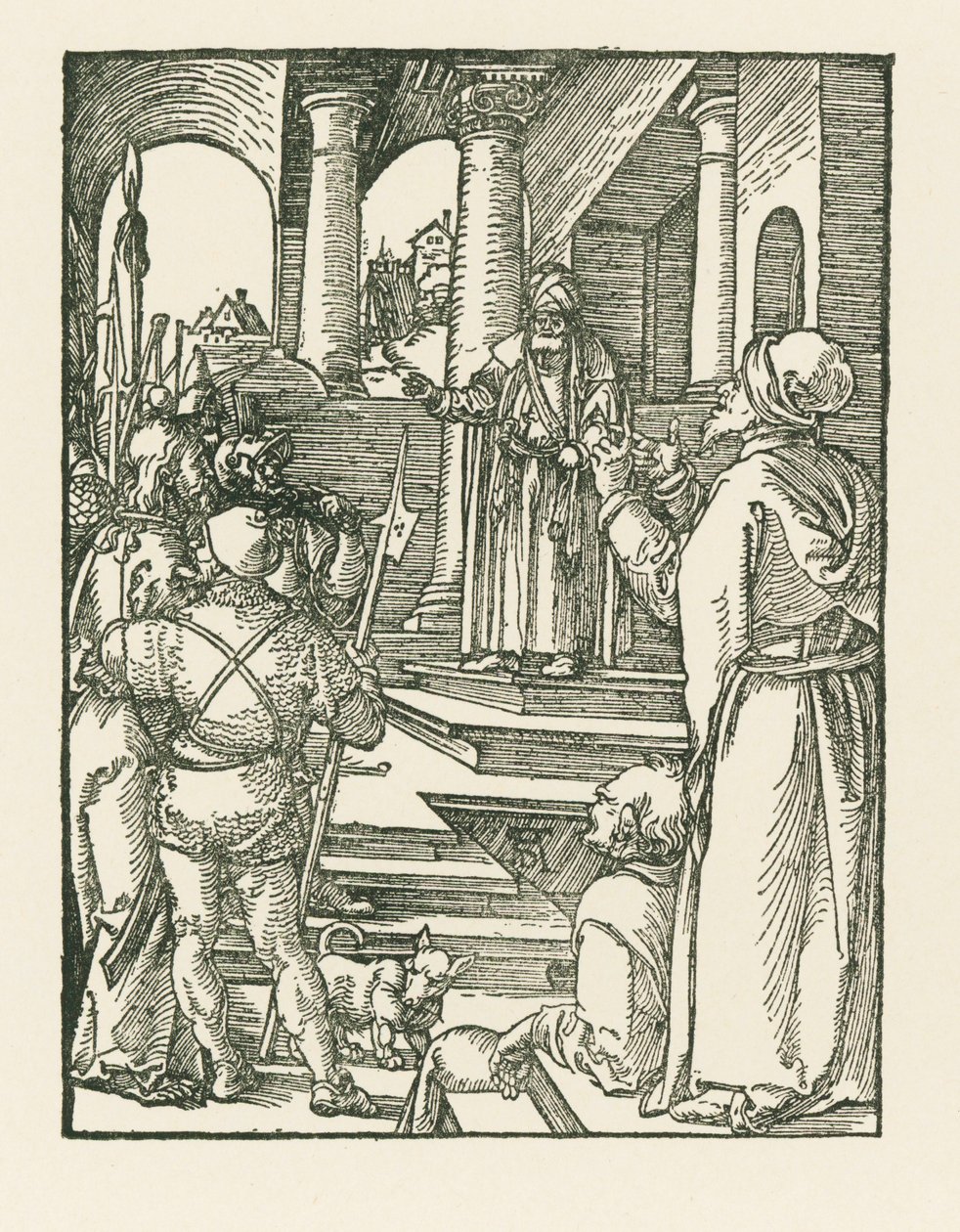 Kristus Pilatuksen edessä, noin 1508-09 (puupiirros). tekijältä Albrecht Dürer or Duerer