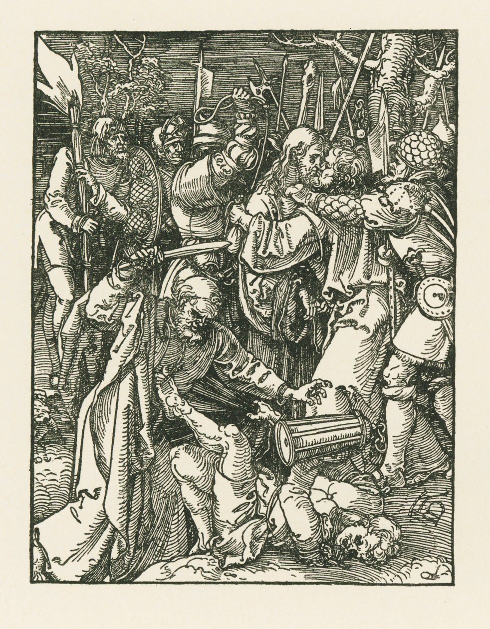 Kristus vangittuna, noin 1509 (puupiirros). tekijältä Albrecht Dürer or Duerer
