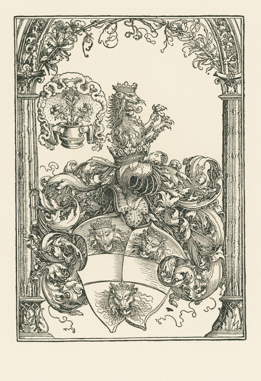 Jacob de Bannissisin vaakuna, noin 1515 (puupiirros). tekijältä Albrecht Dürer or Duerer