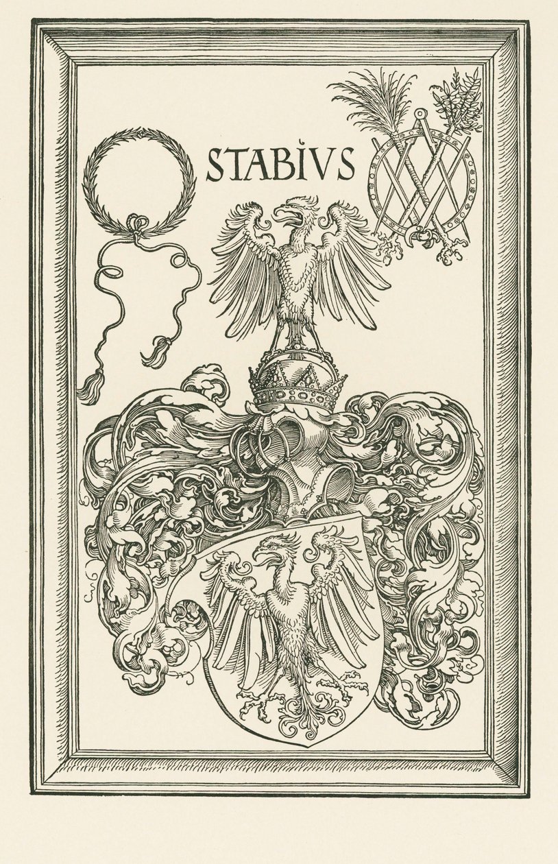 Johannes Stabiuksen vaakuna, noin 1514 (puupiirros). tekijältä Albrecht Dürer or Duerer