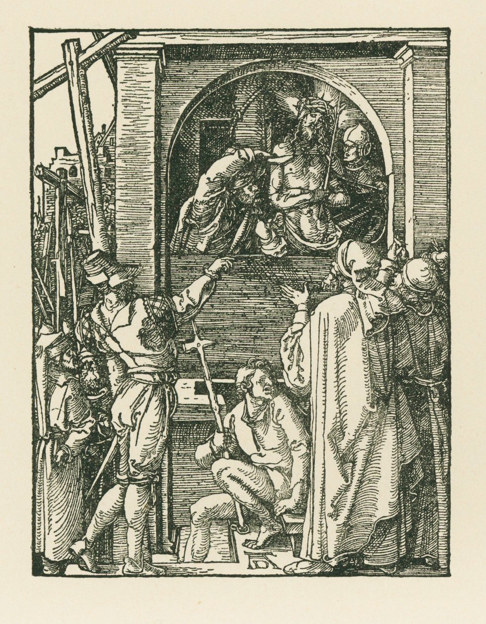 Ecce Homo, noin 1509 (puupiirros). tekijältä Albrecht Dürer or Duerer