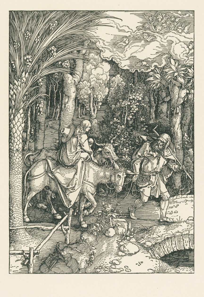 Pako Egyptiin, noin 1504 (puupiirros) tekijältä Albrecht Dürer or Duerer