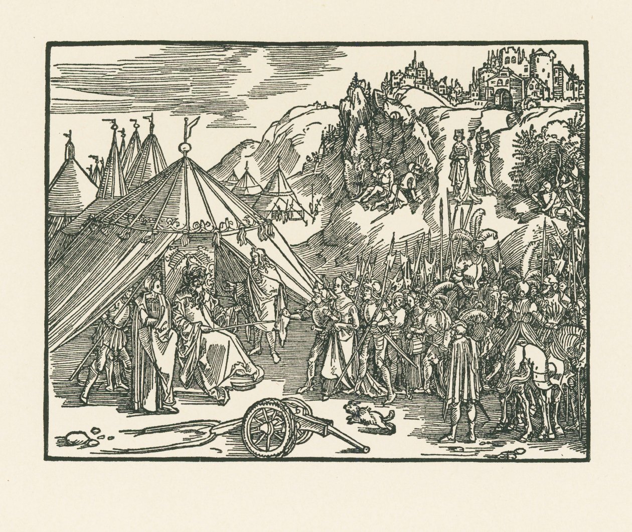 Judith viedään Holoferneksen leiriin... tekijältä Albrecht Dürer or Duerer