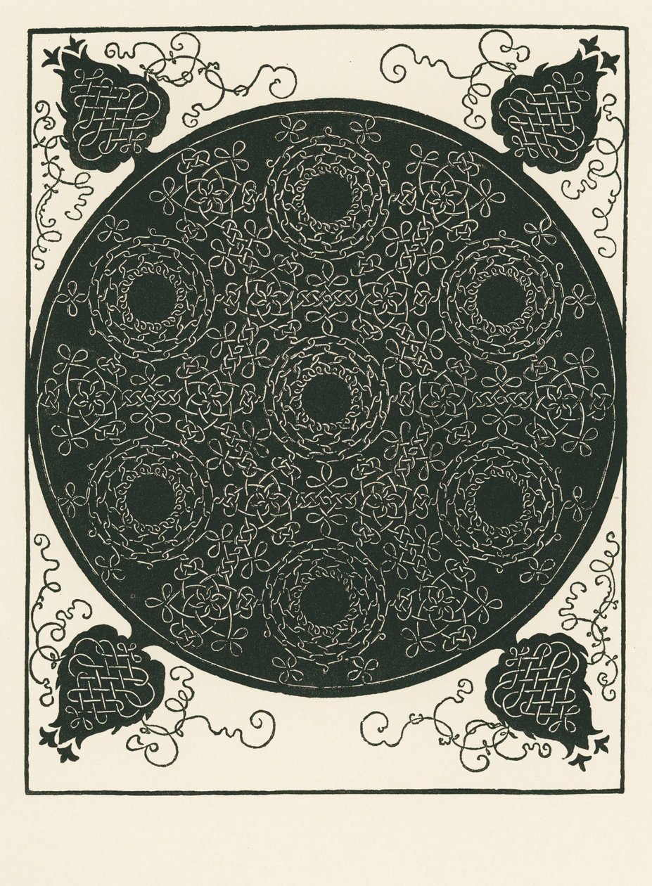 Solmu, jonka keskellä on pieni musta ympyrä, joka toistetaan kuusi kertaa. tekijältä Albrecht Dürer or Duerer