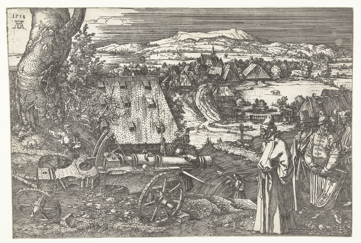 Maisema tykin kanssa tekijältä Albrecht Dürer or Duerer