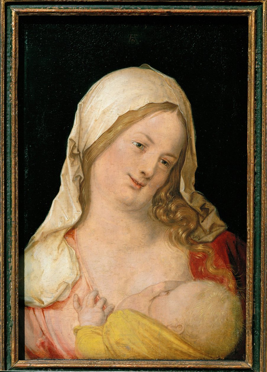 Madonna hoitamassa lasta tekijältä Albrecht Dürer or Duerer