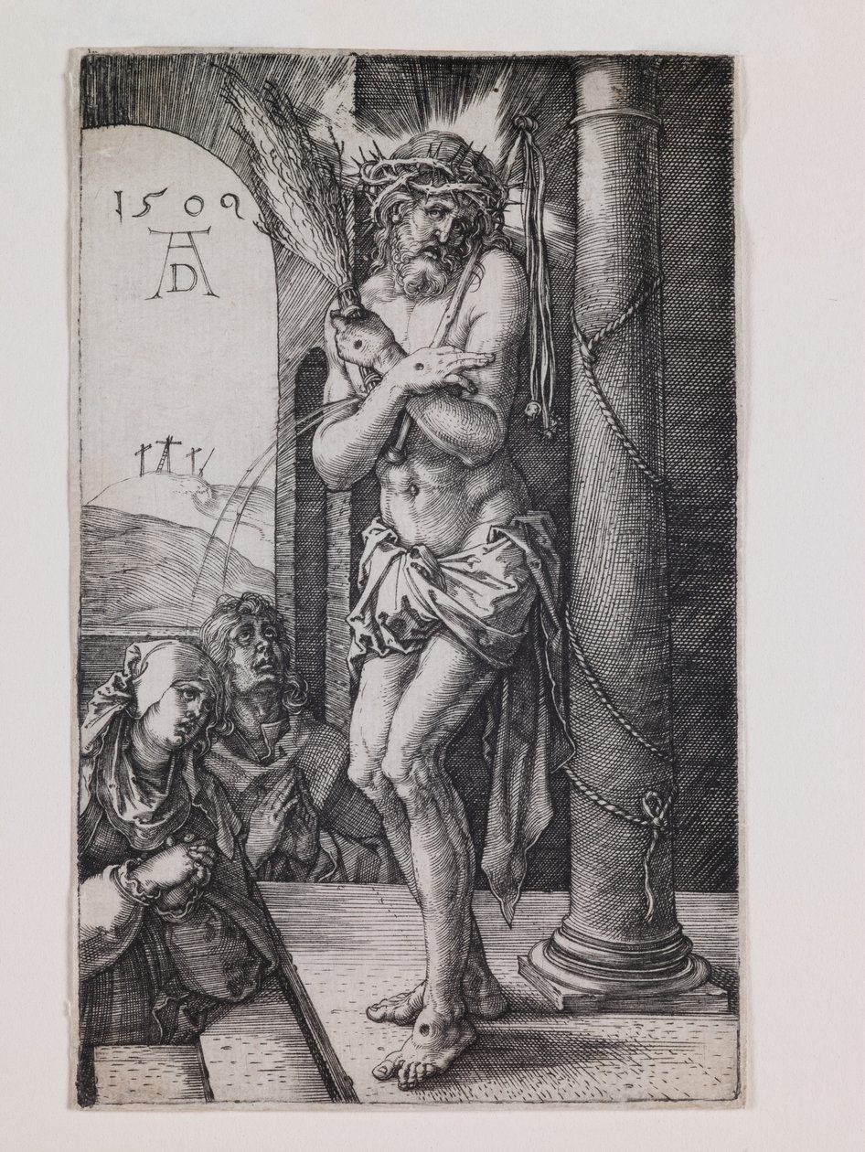 Pylvään surumies, sarjasta "Pieni intohimo". tekijältä Albrecht Dürer or Duerer