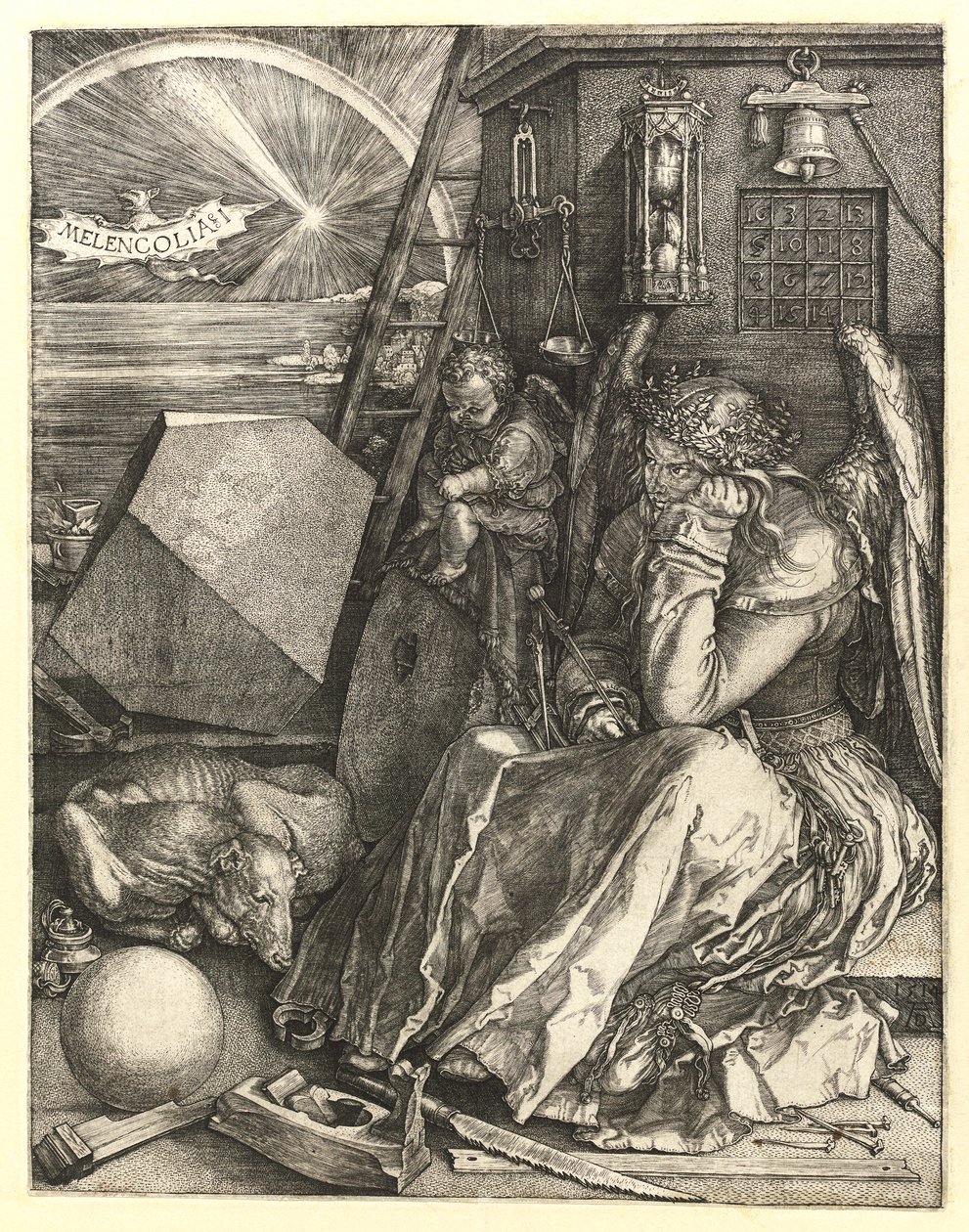 Melencolia I tekijältä Albrecht Dürer