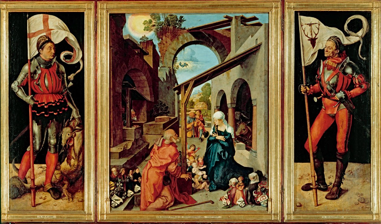 Paumgartnerin alttari, noin 1500 (öljy kalkkipaneelille). tekijältä Albrecht Dürer or Duerer