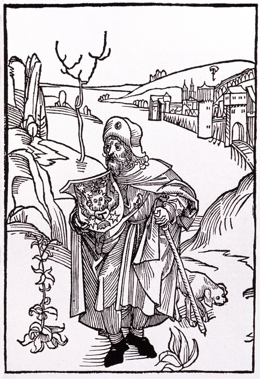 Santiago de Compostela. 1489 (kaiverrus) tekijältä Albrecht Dürer