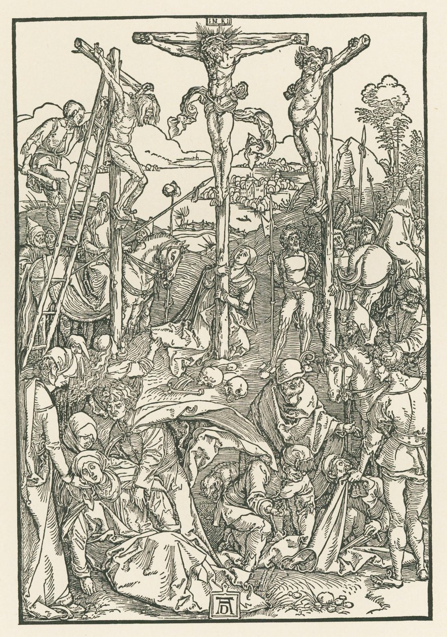 Pieni Golgata, noin 1503-04 (puupiirros). tekijältä Albrecht Dürer or Duerer