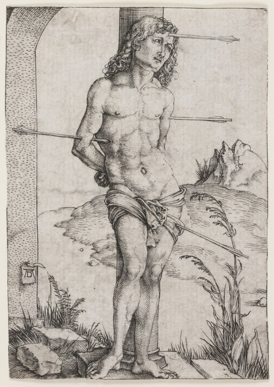 Pyhä Sebastian pylväässä tekijältä Albrecht Dürer