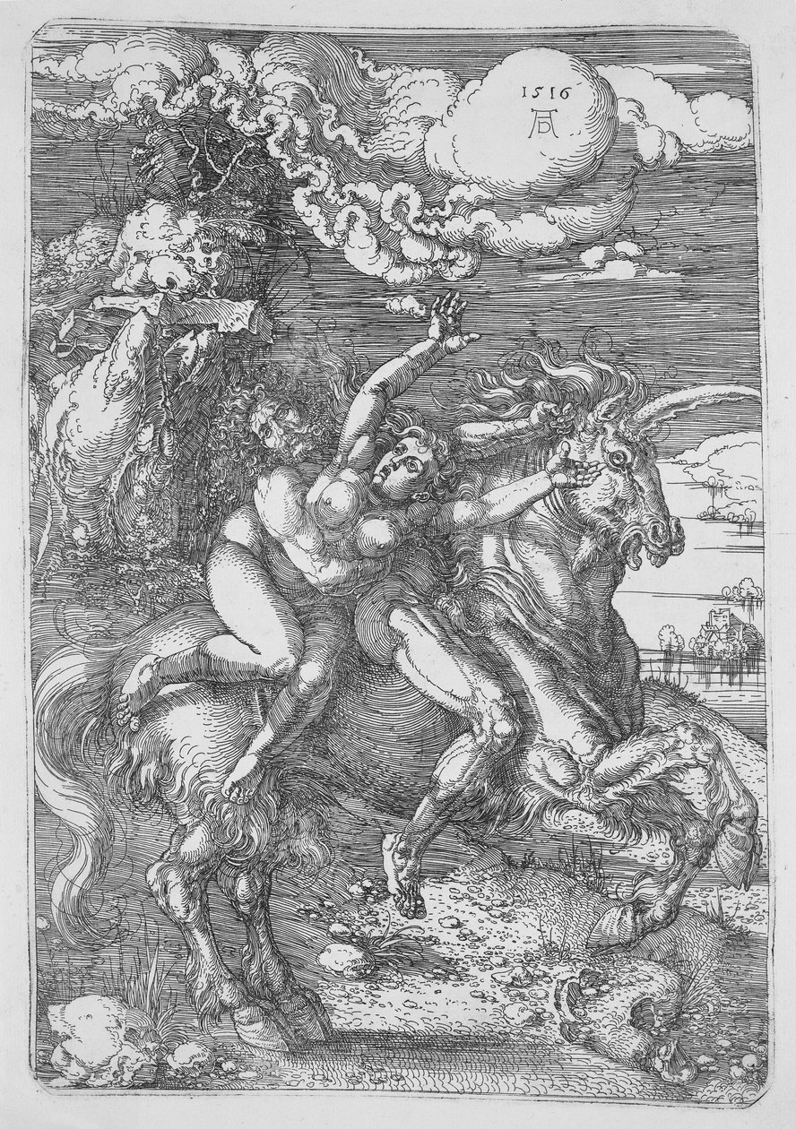 Sieppaus yksisarvisella tekijältä Albrecht Dürer
