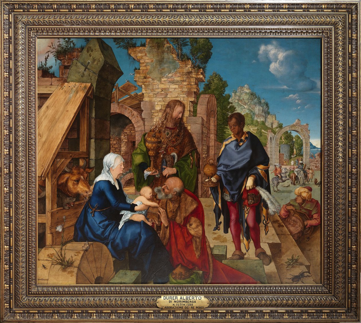 Taikaiden palvonta - Albrecht Durer (1471-1528). Öljy puulle tekijältä Albrecht Dürer