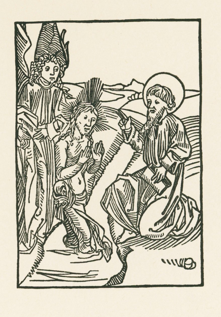 Kristuksen kaste Jordanissa tekijältä Albrecht Dürer or Duerer