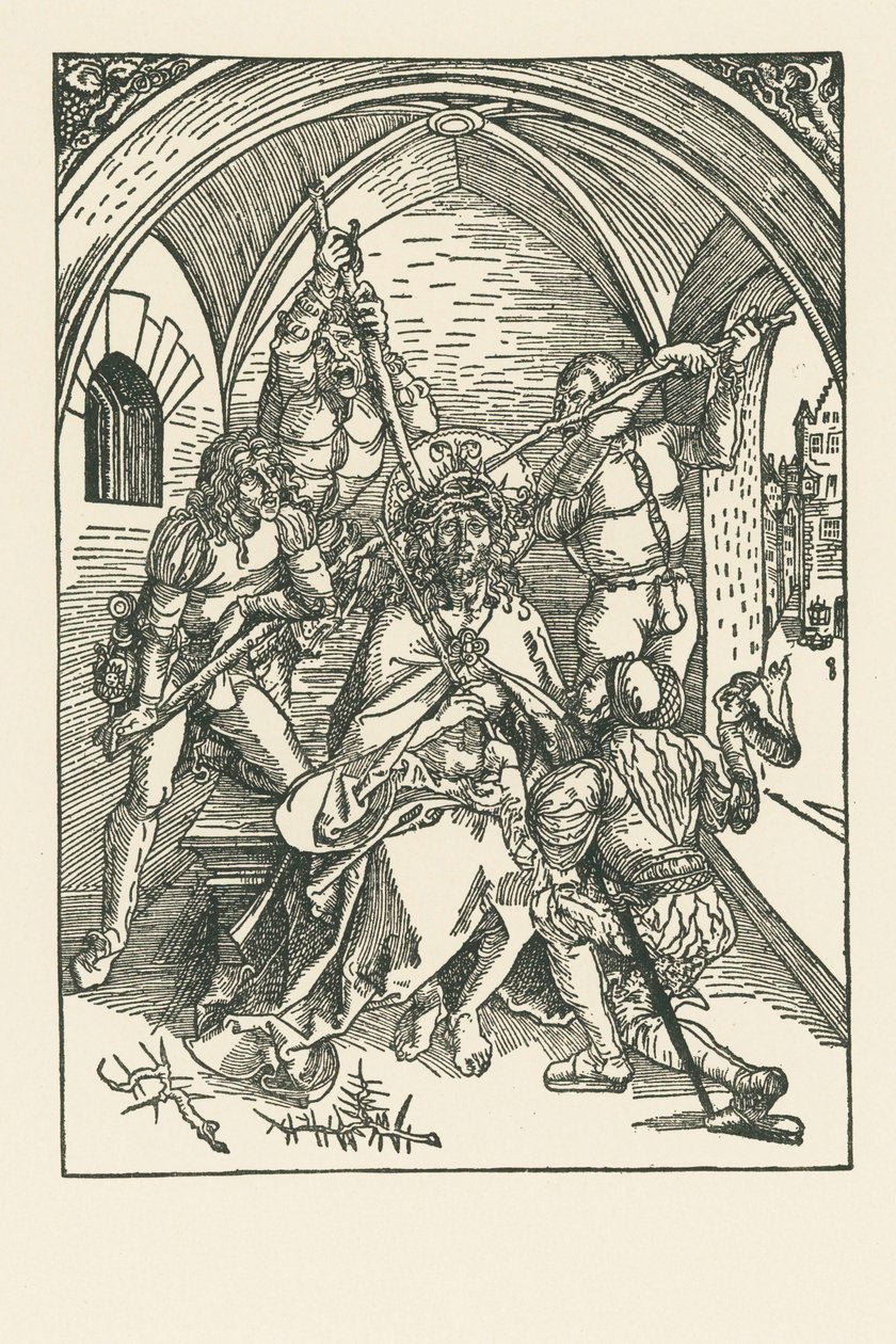 Piikkikruunu, noin 1500 (puupiirros). tekijältä Albrecht Dürer or Duerer