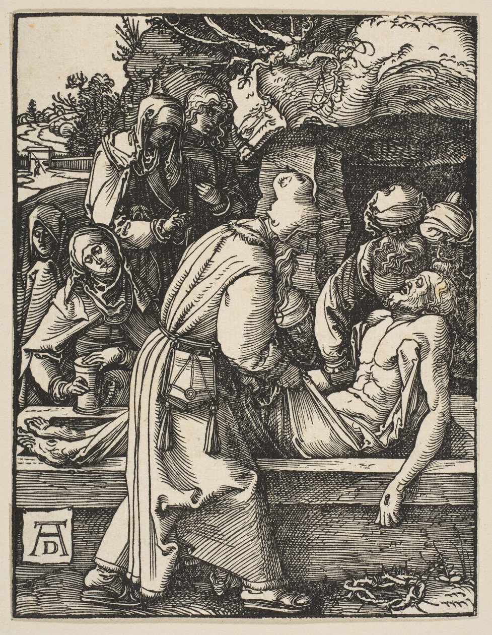 Laskeuma, pienestä passiosta, n. 1509 tekijältä Albrecht Dürer