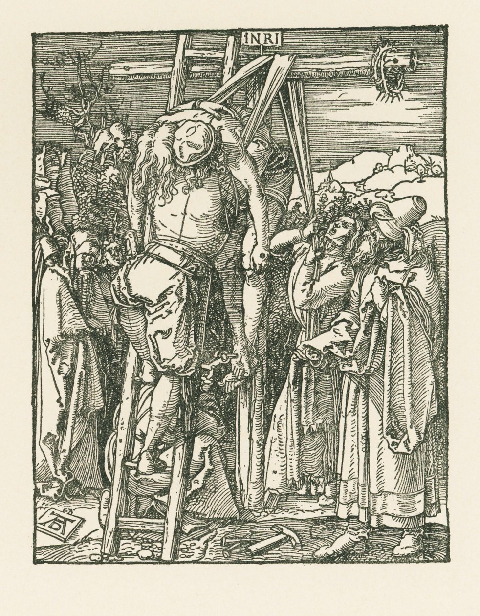 Laskeutuminen ristiltä, noin 1509-10 (puupiirros). tekijältä Albrecht Dürer or Duerer