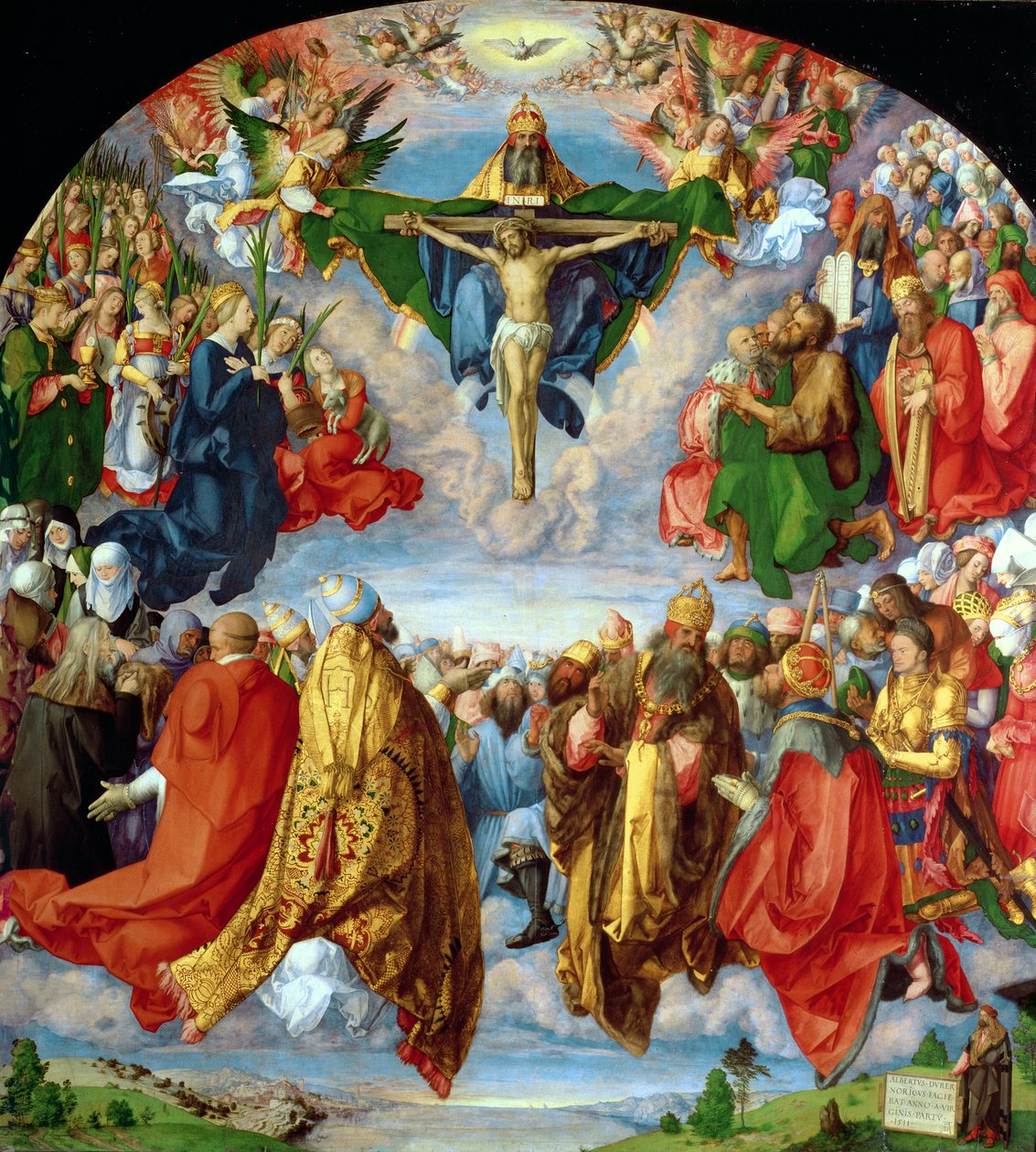 Landauer-alttaritaulu, kaikkien pyhien päivä tekijältä Albrecht Dürer