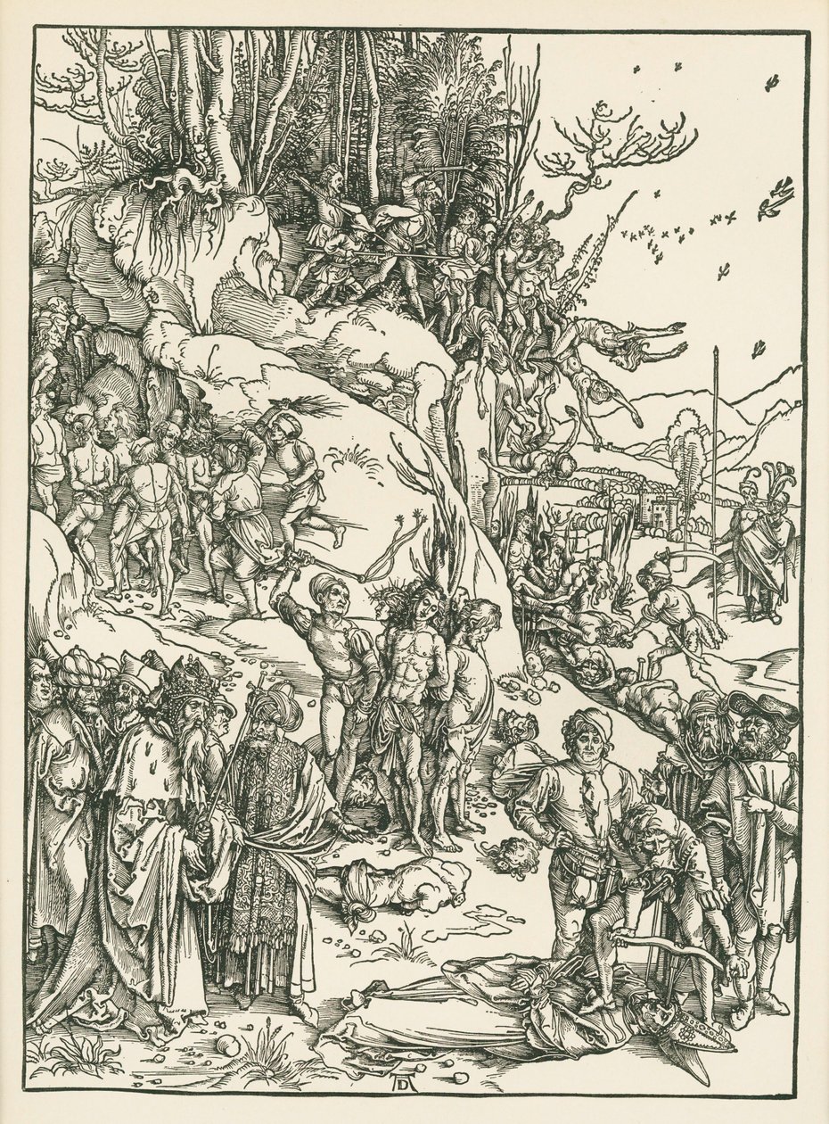 Kymmenen tuhannen marttyyri, noin 1496 (puupiirros). tekijältä Albrecht Dürer or Duerer