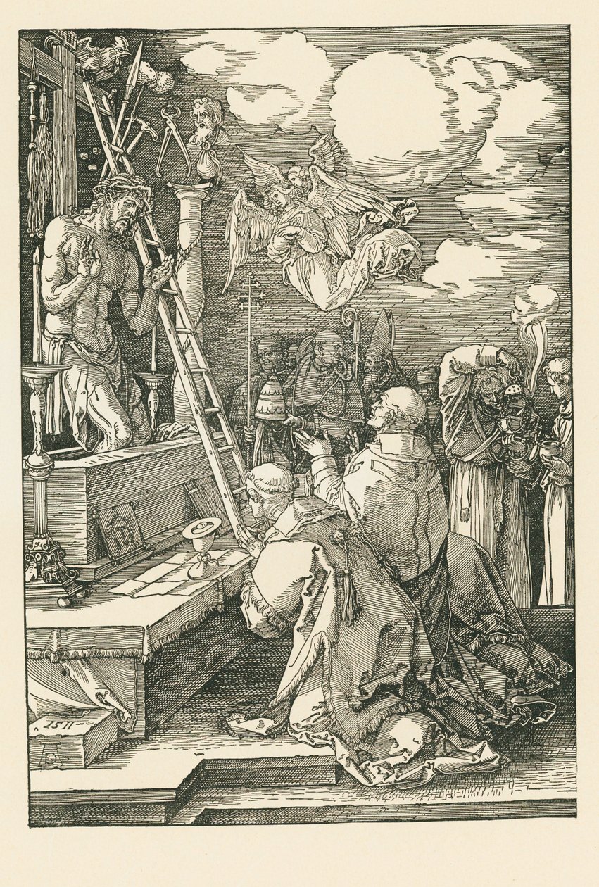 Pyhän Gregoriuksen messu tekijältä Albrecht Dürer or Duerer