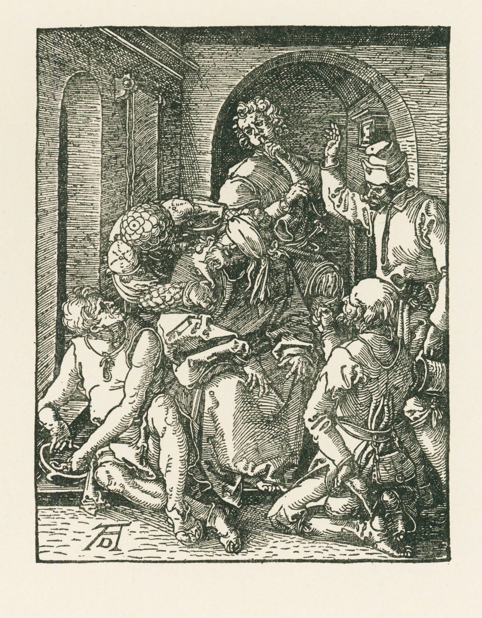 Kristuksen pilkkaaminen, noin 1508-09 (puupiirros). tekijältä Albrecht Dürer or Duerer