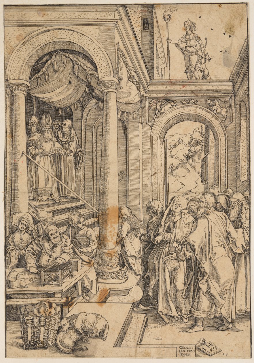 Neitsyen esitys temppelissä tekijältä Albrecht Dürer