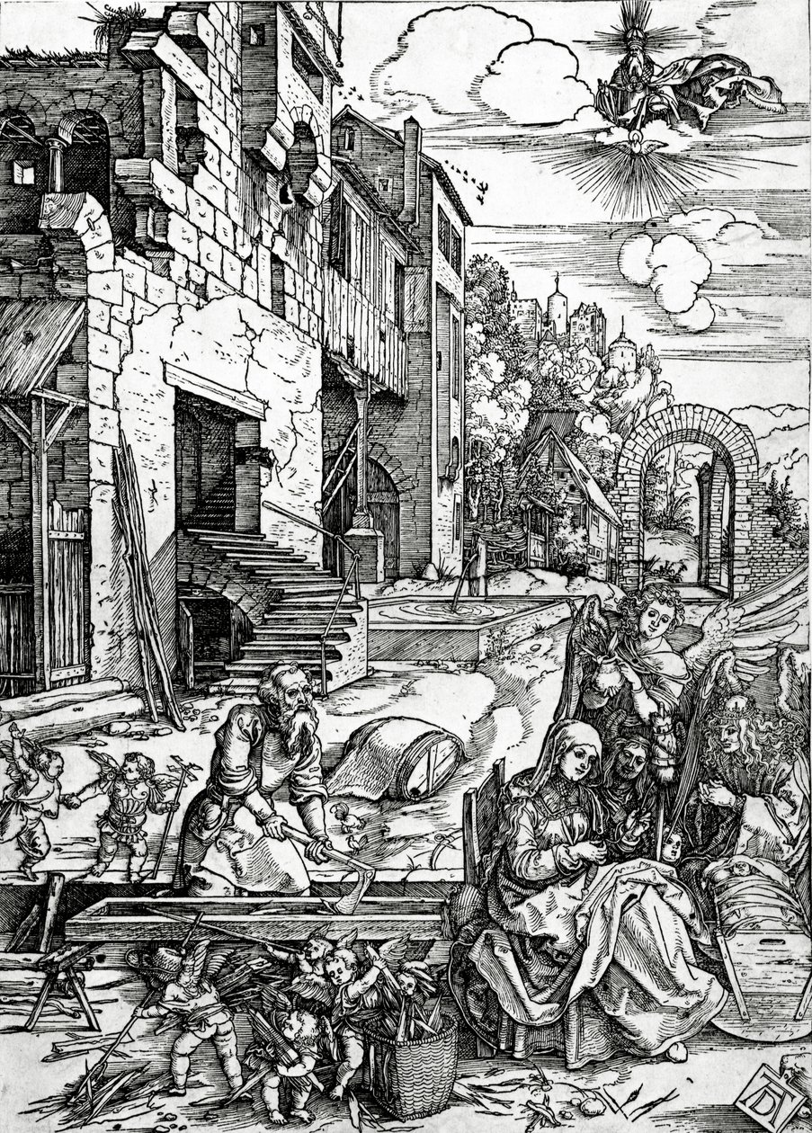 The Rest on the Flight to Egypt, "Life of the Virgin" -sarjasta tekijältä Albrecht Dürer