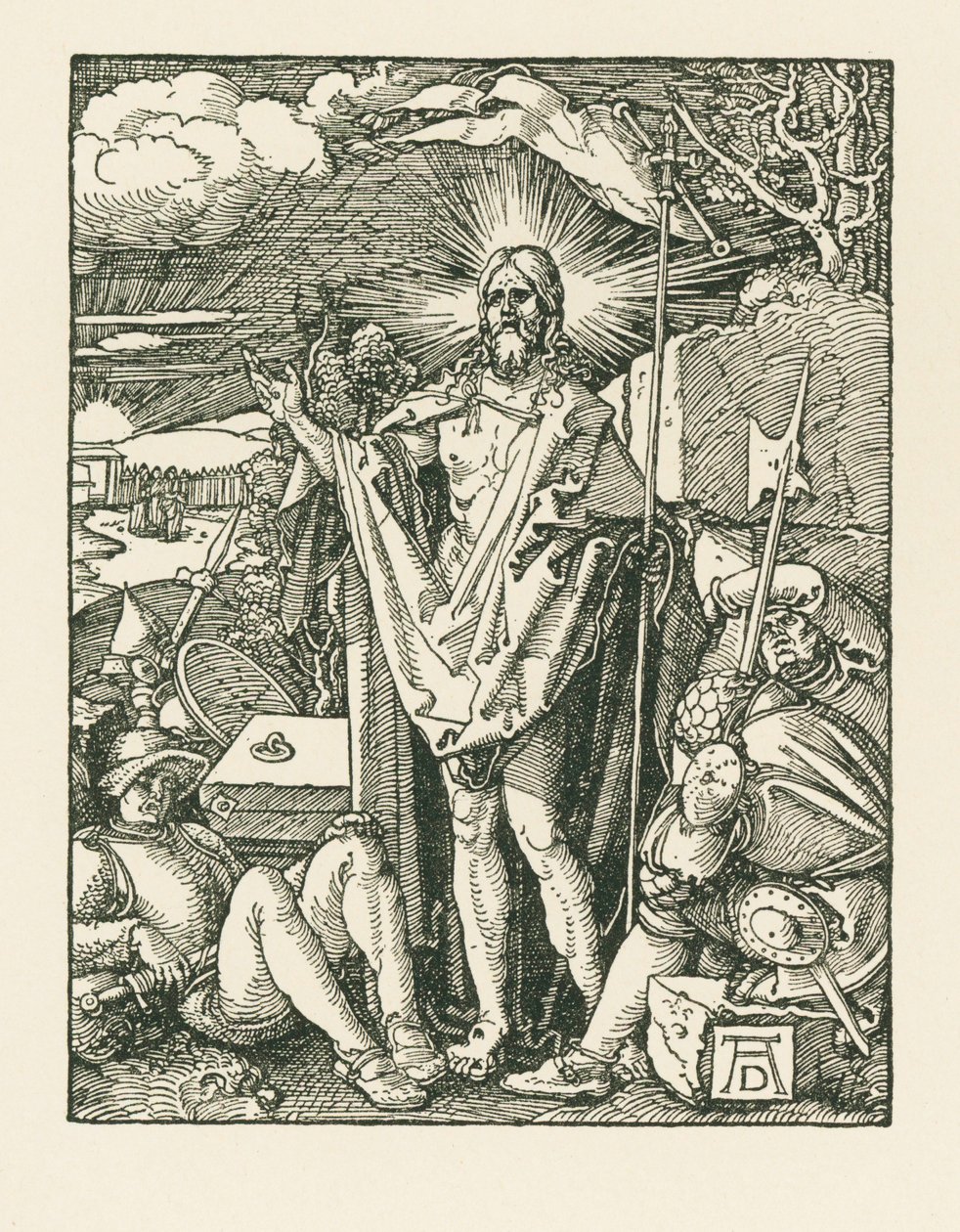 Ylösnousemus, noin 1510 (puupiirros) tekijältä Albrecht Dürer or Duerer