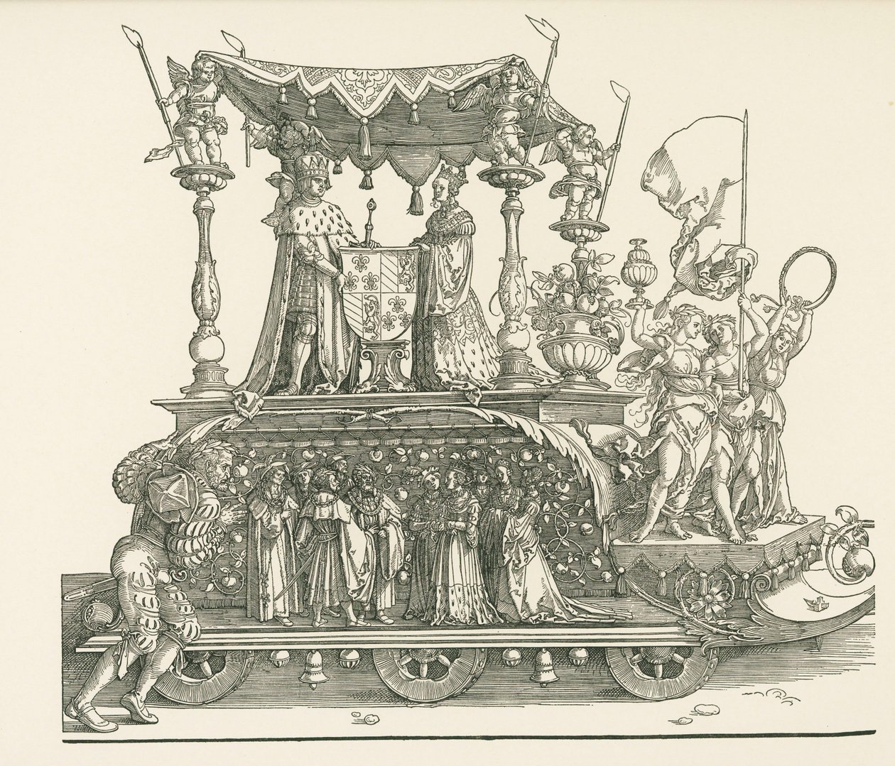 Pieni riemuvoittoauto tai Burgundin avioliitto tekijältä Albrecht Dürer or Duerer