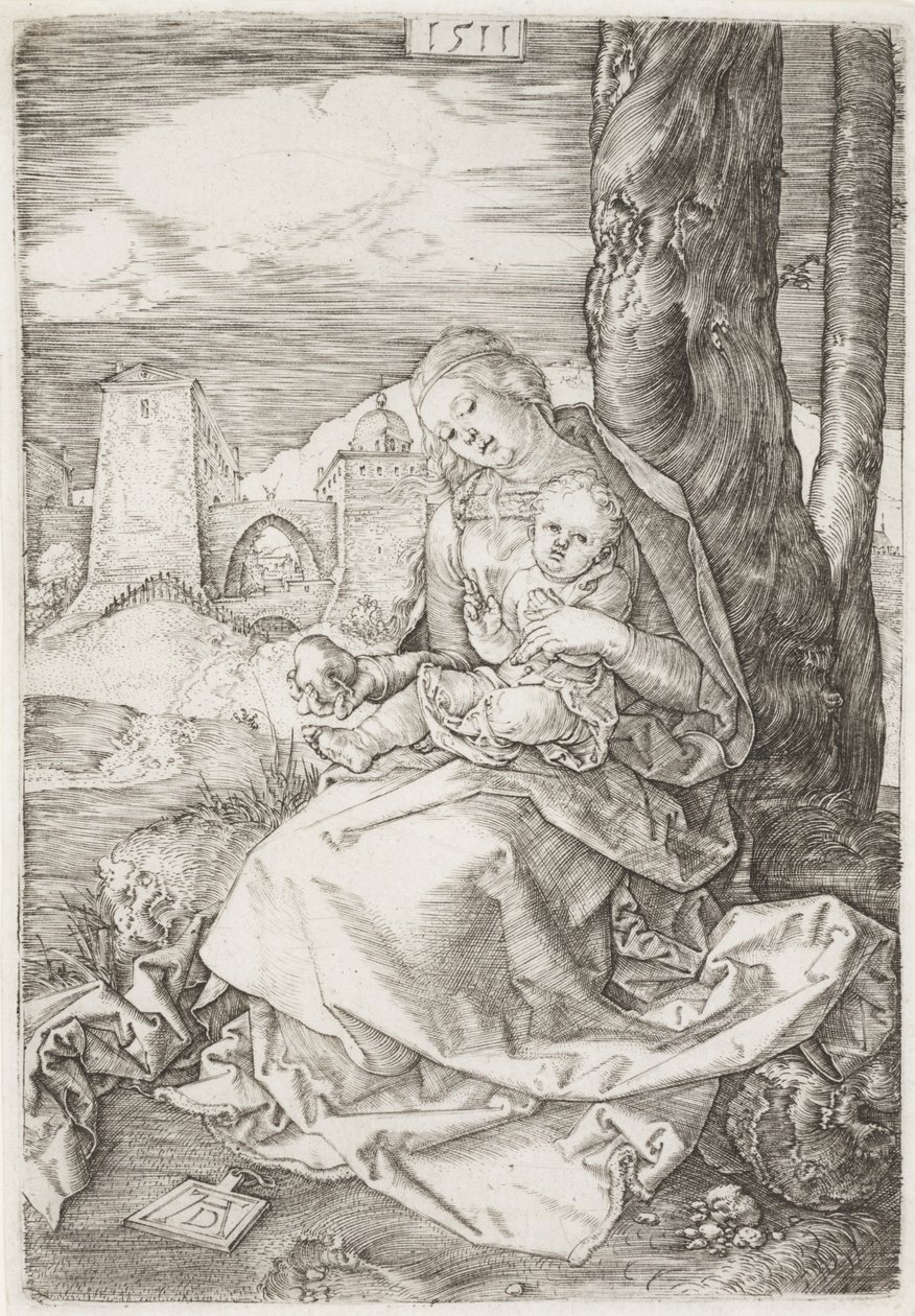 Neitsyt ja lapsi päärynän kanssa tekijältä Albrecht Dürer
