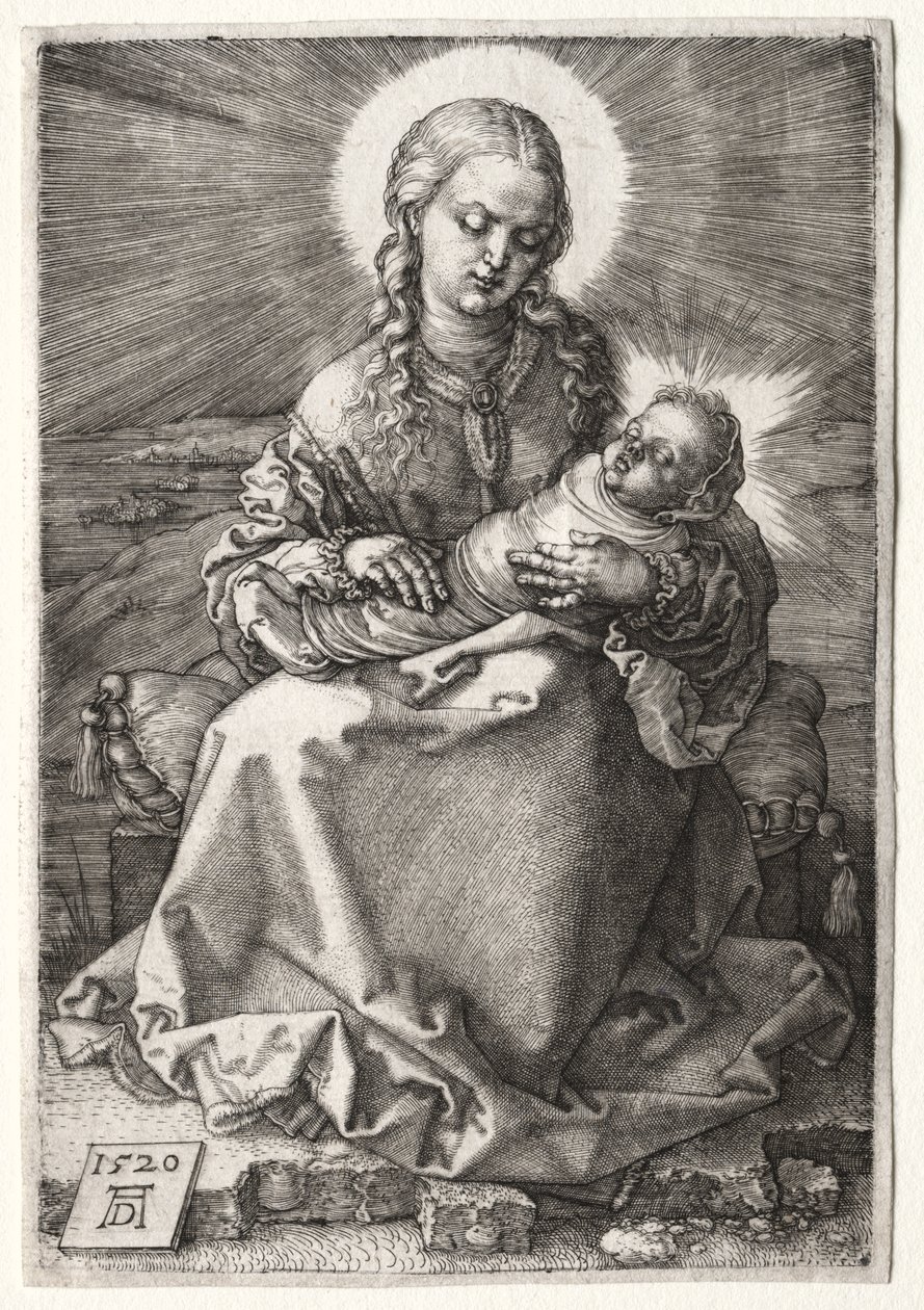 Neitsyt kapaloituneen lapsen kanssa tekijältä Albrecht Dürer or Duerer