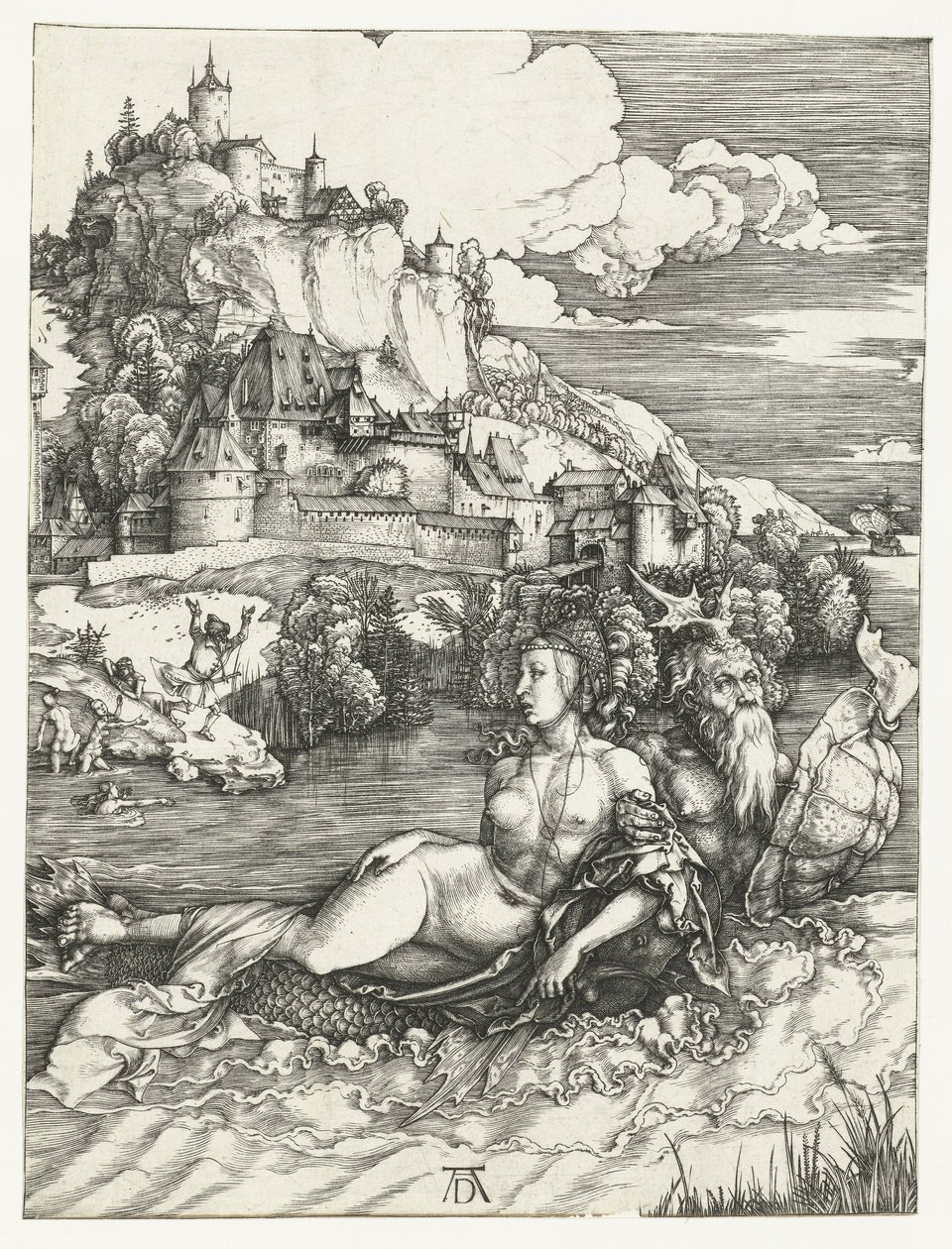 Amymonen sieppaus merihirviön toimesta tekijältä Albrecht Dürer or Duerer