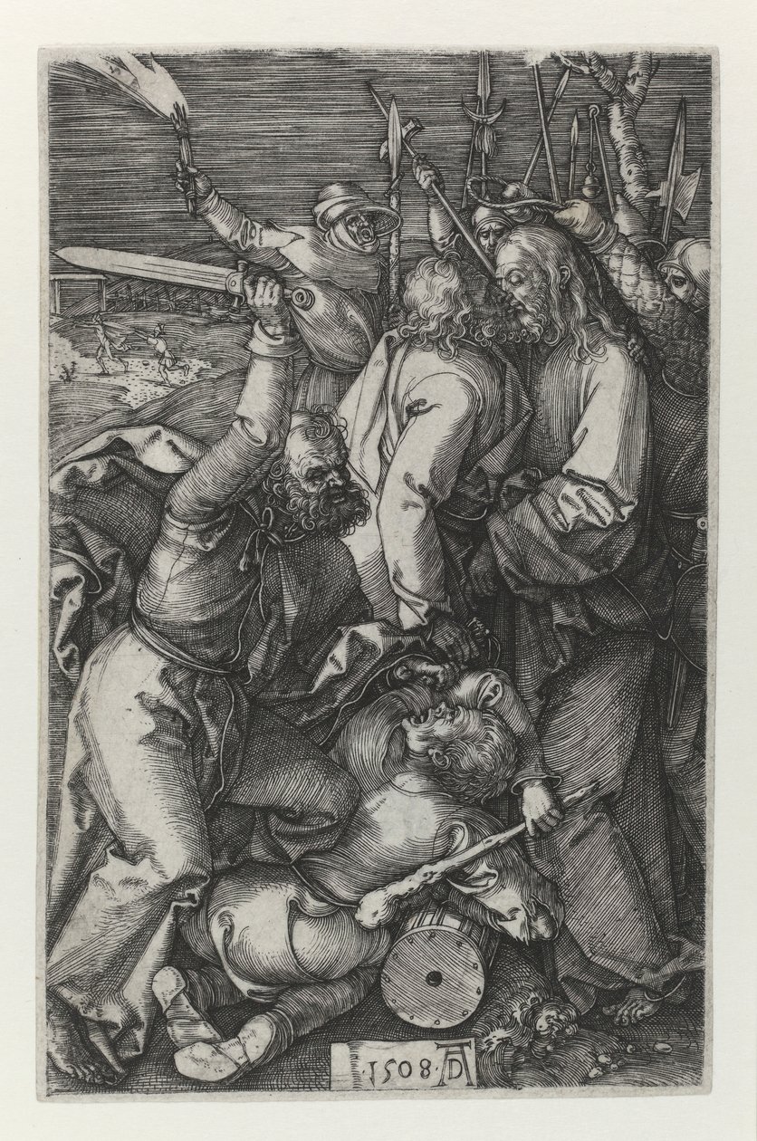 Kristuksen pidätys. 1508 tekijältä Albrecht Dürer