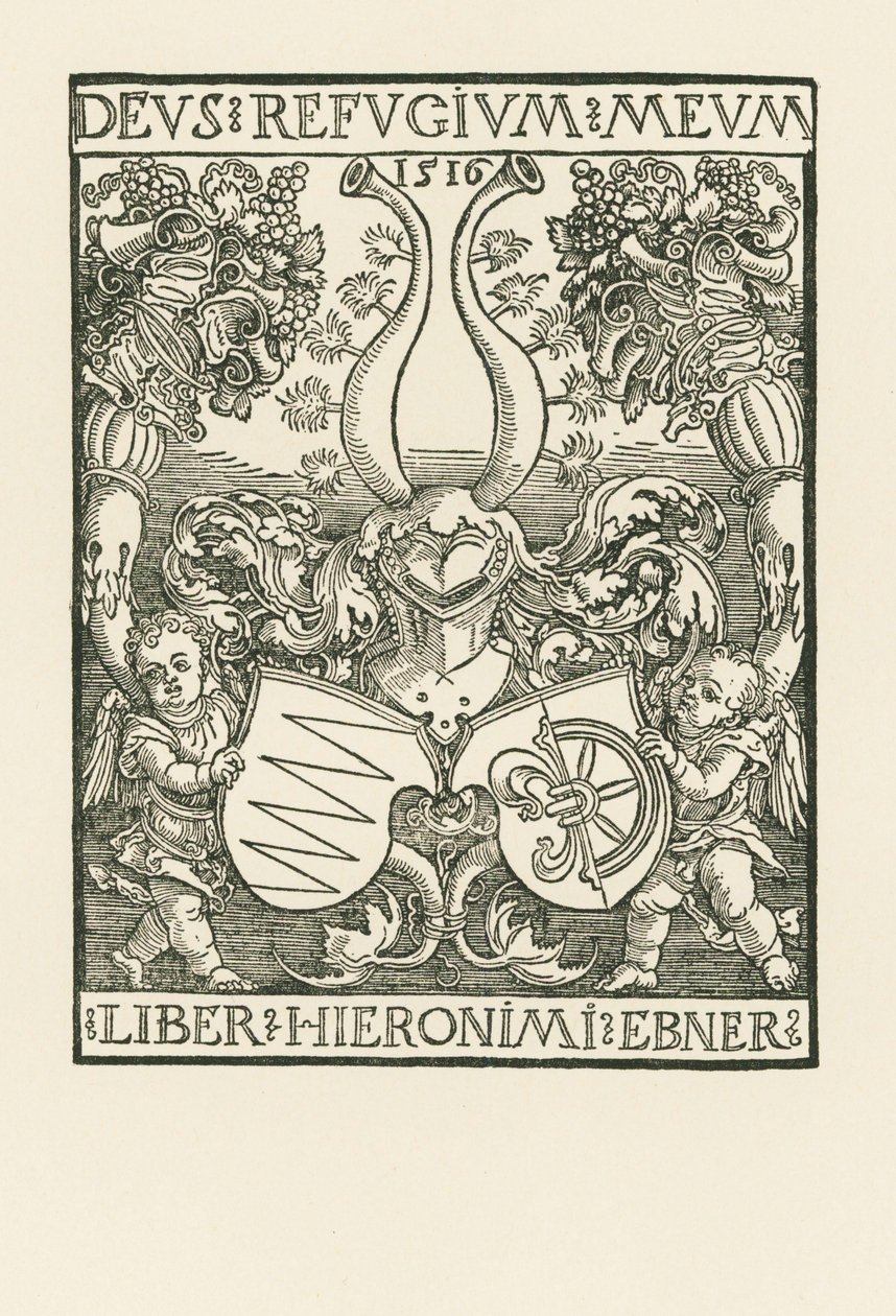 Hieronymus Ebnerin kirjakilpi. tekijältä Albrecht Dürer or Duerer