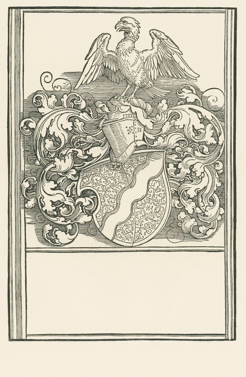 Michael Behaimin vaakuna, noin 1518-20 (puupiirros). tekijältä Albrecht Dürer or Duerer