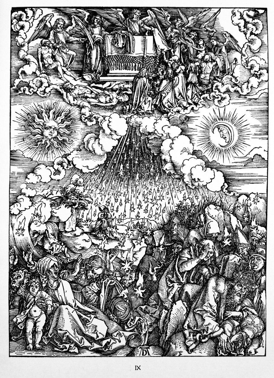 Viidennen ja kuudennen sinetin avaaminen tekijältä Albrecht Dürer or Duerer
