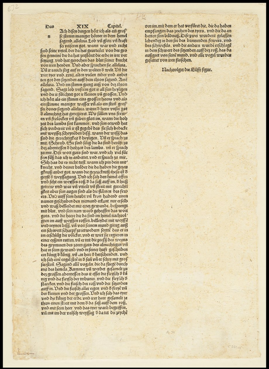 Apokalypsin verso, Pyhä Mikael taistelee lohikäärmettä vastaan, 1497 tekijältä Albrecht Dürer