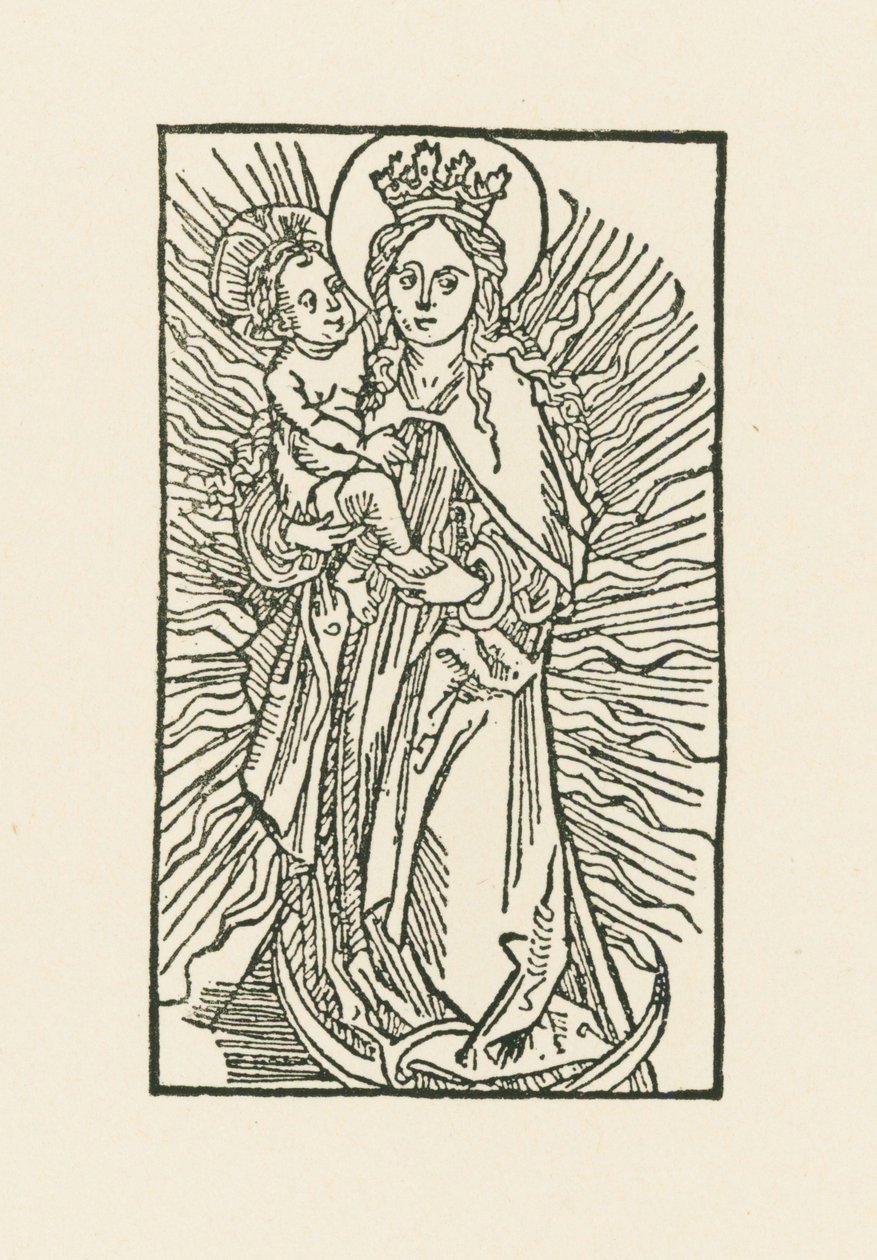 Neitsyt Maria auringossa tekijältä Albrecht Dürer or Duerer