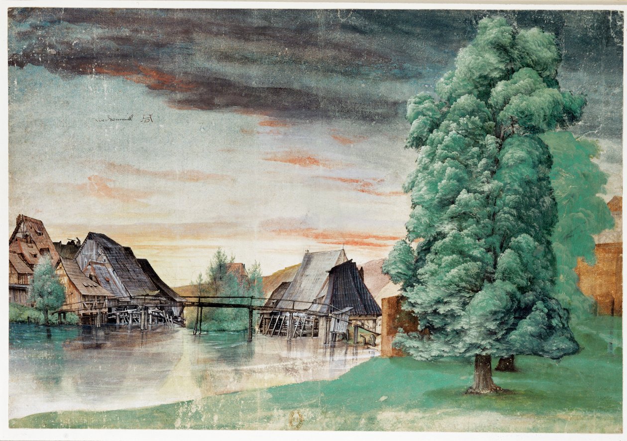 Weidenmuehle - Mylly pajujen alla tekijältä Albrecht Dürer or Duerer