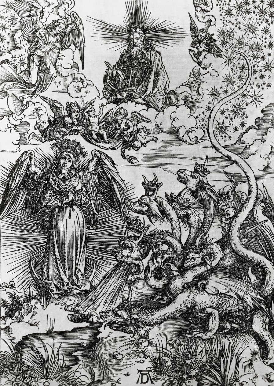 Apocalypsen nainen ja seitsemänpäinen lohikäärme, Apocalypse tekijältä Albrecht Dürer