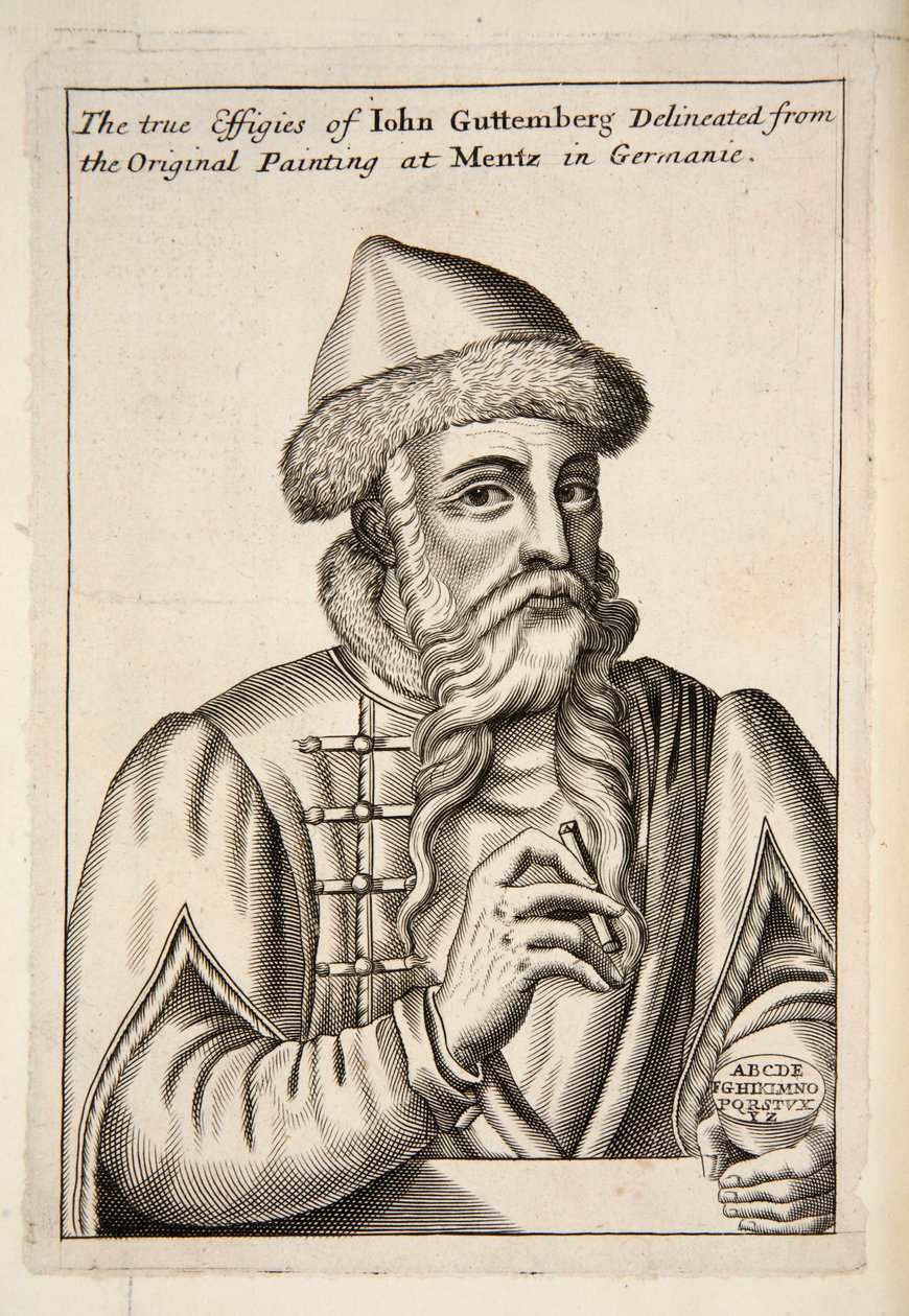 John Guttemberg, pubi. 1683 kaiverrus. tekijältä Albrecht Mentz