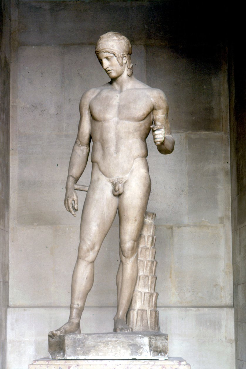 Ares nimeltä Ares Borghese. Alcamenen patsas, 5. vuosisadalla eKr. Musee du Louvre tekijältä Alcamenes (attr. to)