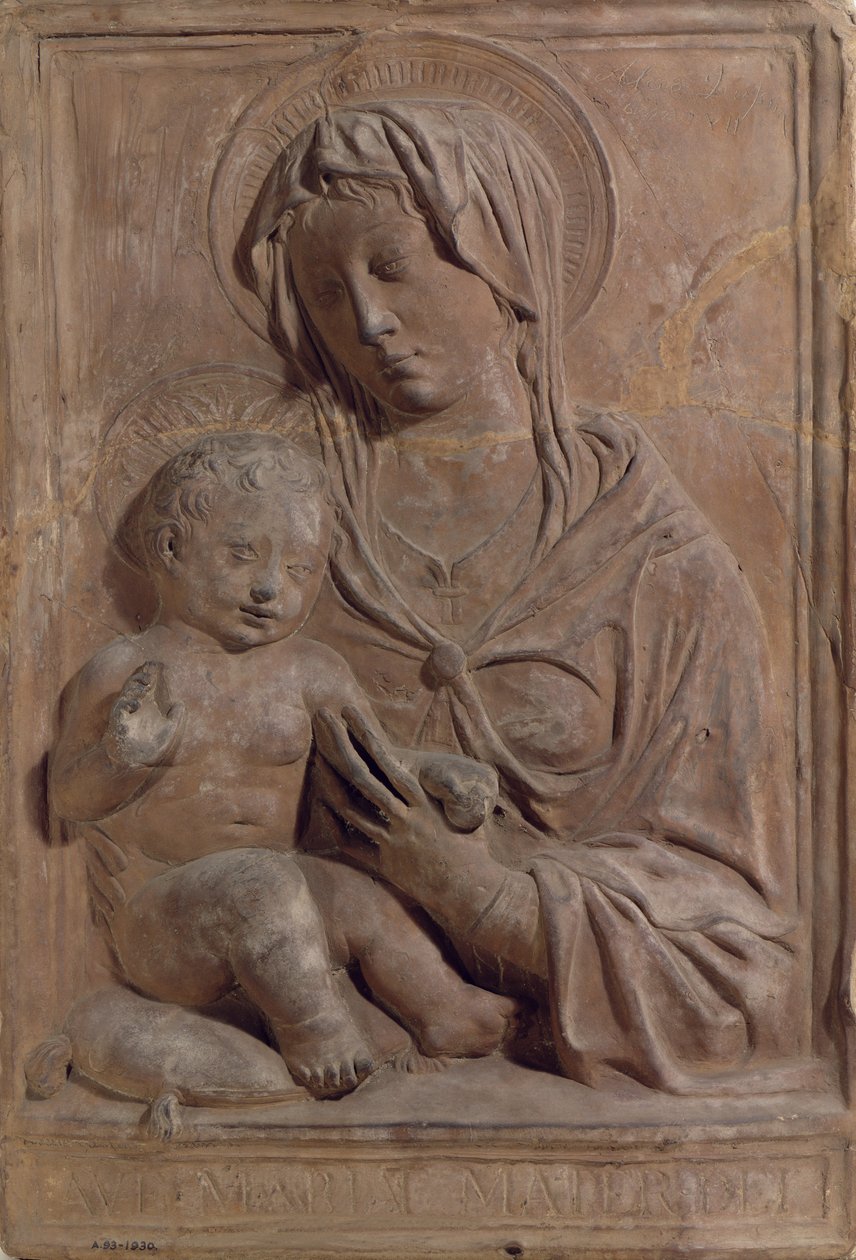 Madonna ja lapsi, 1929 (terrakotta) tekijältä Alceo Dossena
