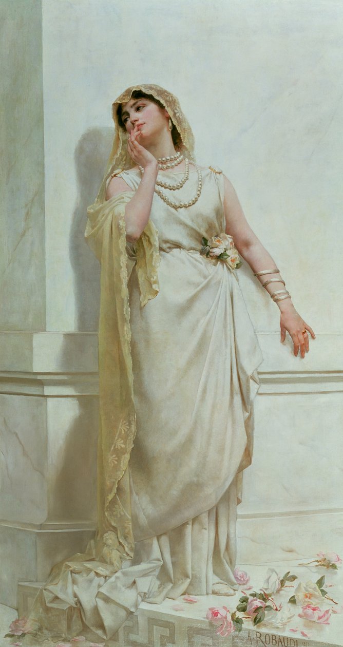 Nuori morsian, 1883 tekijältä Alcide Theophile Robaudi